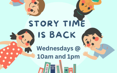 Bring the kids to Story Time at the Library on Wednesdays at 10am & 1pm