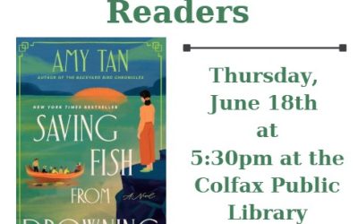 Adult Readers Book Club June 18th at 5:30pm at the Library.
